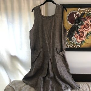 Flax 100% linen boxy dress. Worn once!